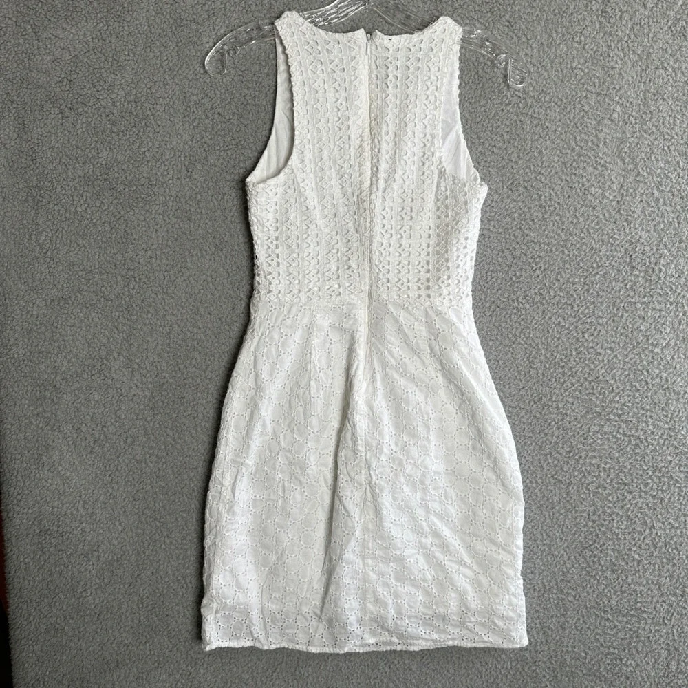 Old Navy Dress Womens Size 0 White Eyelet Cottagecore Minimalist Capsule - Picture 6 of 11